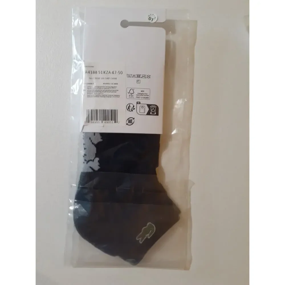 Lacoste Unisex Short Cotton Sport Socks x 3 Navy Blue/Grey Chine 13-16 XL